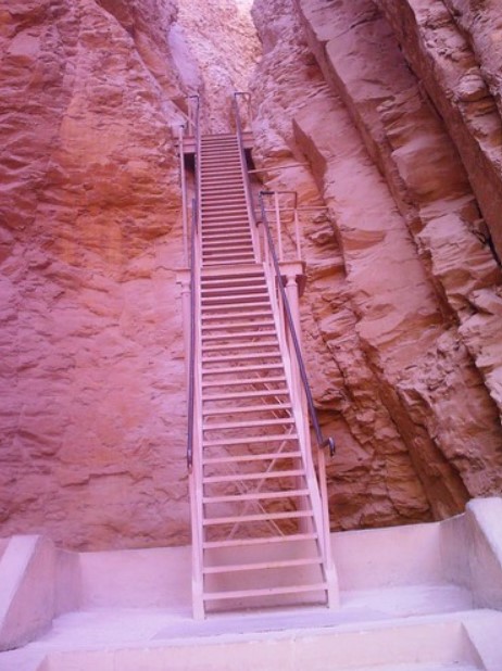 Stairs leading to the tomb of Thutmose III in the Valley of the Kings