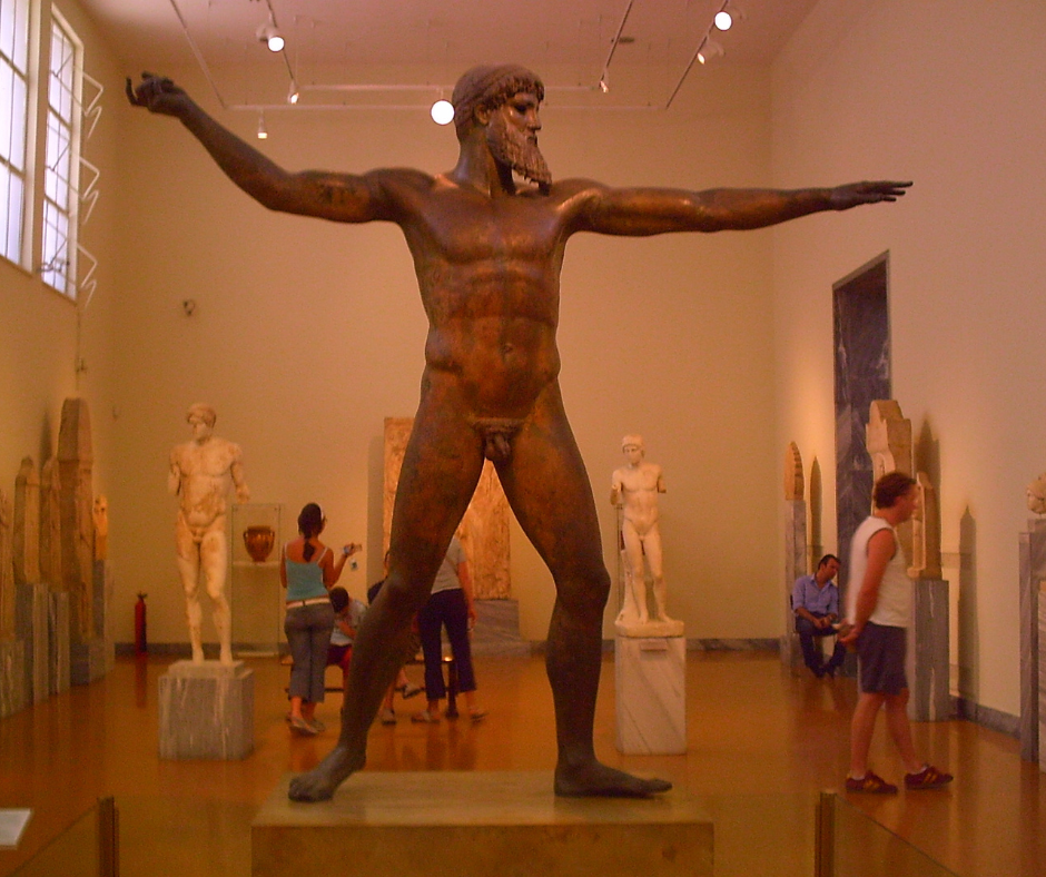 Zeus striding statue - Athens Archaeological Museum