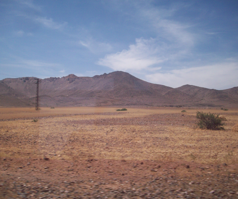 Scenery on the train from Casablanca to Marrakesh