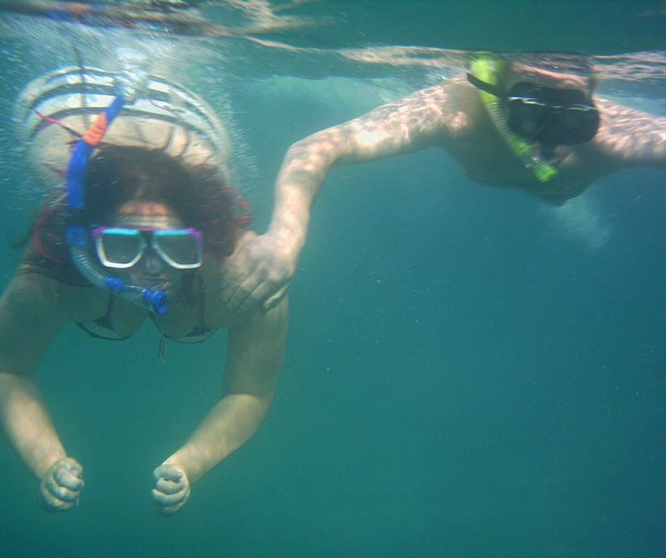 Snorkeling before heading to Olympos